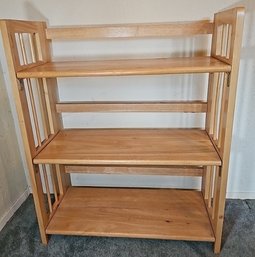 R1 Wooden Foldable Three-shelf Bookcase