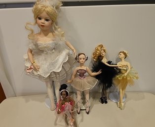 R1 Porcelain Ballerina Dolls Of Different Sizes