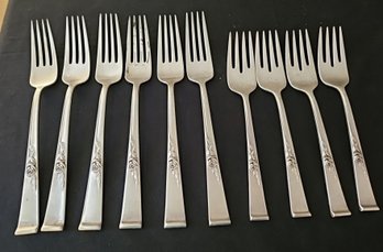 R8 Reed & Barton Sterling Classic Rose Forks Of Two Sizes