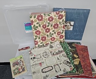 BNH One Scrapbook, One Scrapbook Container, 12x12in Holiday Paper, Stickers