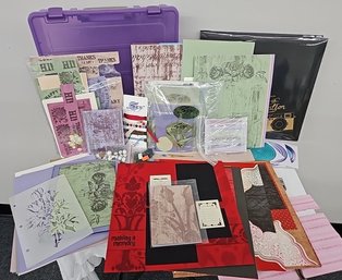 BNH Scrapbooking Paper Of Different Sizes With One Scrapbook, Supplies, And Scrapbooking Container