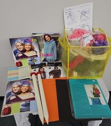 BNH Beginner Friendly Knitting Supplies Including Books, Yarn, Instructions And Bags