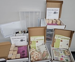 BNH Ink Pads, Stamps, Three Types Of Containers, And Additional Crafting Supplies