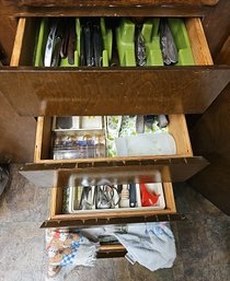 R3 Four Drawers Full Of Stainless Silverware, Organizers, Tongs, Hand Towels, Utensils And More!