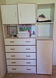 R8 One Dresser And Cabinet Combo With One Shelving Unit And Second Cabinet