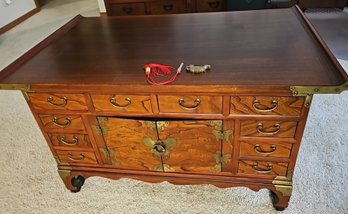 R4 Small Asian-themed Coffee Table With Multiple Drawers