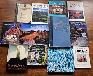 R5 Twelve Large Books Regarding National Parks, Wildlife, Atlas, And More