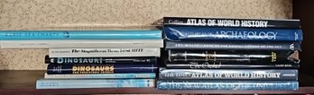 R5 Large Books Including Early Sea Charts, Atlas, Dinosaurs, And More