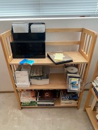 Bookcase, Books, Office Supplies, Blank Discs