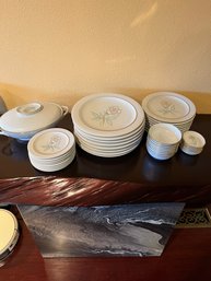 Rose China Set Includes: 8 Each 10.5 In, 8 Each 8.25 In  8 Each 6.25 In, 8 Each 4 In Bowl  8 Each 3 In Saucer