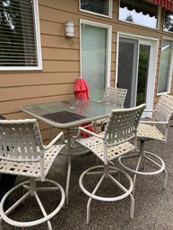 Outdoor Table With Umbrella, Outdoor Chairs