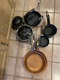Assorted Cooling Racks, Assorted Pots And Pans, Utopia Pan, Green Pan Pot, Gotham Pan, Cuisinart Pan,