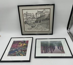 R1 Two Victorian Harrison Prints And One Additional Art Print By H.Rude