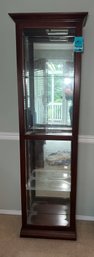 R7 Wood And Glass Four Tier Lighted Display Cabinet