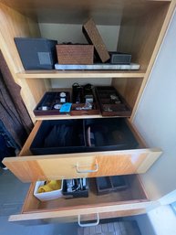 Mens Accessories To Include Gloves, Glasses And Cases, Watches, And Storage Compartments