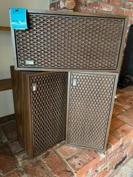 R13 Vintage Fisher 101 Speakers.  Set Of Three 20in X 7.5in X 10in