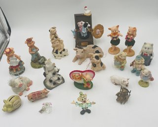 R1 Collection Of Pig Figurines