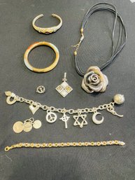 Rm6 One Necklace, Four Bracelets, Loose Charms, One Earring