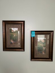 R7 Set Of Two Pieces Of Artwork By J. Mcnaughton Vineyard Bounty Set, In Wood Frames