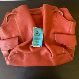 Cole Haan Handbag In The Color Red With Green Interior