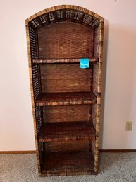 R11 Rattan Shelf Unit 57in X 22in X 12.5in.  Shelves Removable But Not Height Adjustable