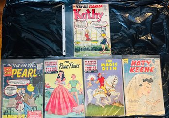 R10 Vintage Archie Series Comic Book Lot Katy Keene,  The Teen-Age Tornado, The Penny Prince, The Magic Dish