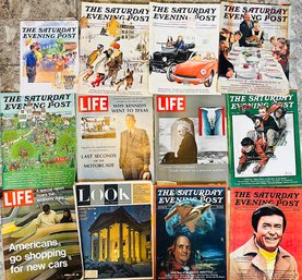 R10 Vintage Lot Of LIFE Magazine And Saturday Evening Post 60s 70s