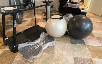 Fuimly Motorized Treadmill, Two Exercise Balls And Other Exercise Accessories