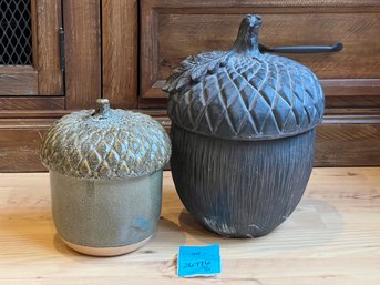 R1 Decorative Acorn Porcelain Jar And Decorative Large Ceramic Acorn