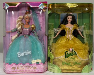 BNH Barbies As Beauty From Beauty And The Beast Collector Edition Barbie And Rapunzel Barbie By Mattel, Both