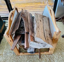 Rm1 Fire-log Holder With Fire Wood