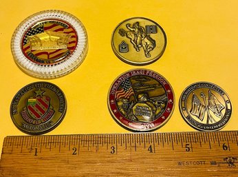 R10 Memorial Coins Operation Iraqi Freedom, 9-11, 14th Renegades, WWI WWII Panama Korea,