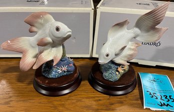 Lladro Pond Dreamer And Underwater Calm Figurines, In Opened Boxes