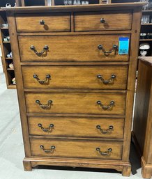 Seven Drawer Wood Dresser With Dovetail Connections