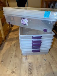 R5 Six Sterilite Wheeled Under Bed Storage Containers