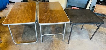 R0 Three Folding Tables Picnic Style