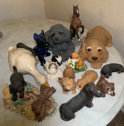 R2 Assorted Animal Figurines, Dog Figurines, Cat Figurines, Sandicast Dog Figurines