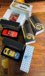 Rm1 Three Die Cast Collectible Cars And One Budweiser Collectible Beer Bottle With