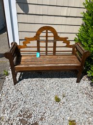 Wood Outdoor Bench 58.5in X 39in X 19in