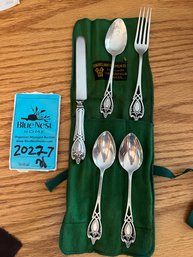 Rm5 Stamped Sterling Fork Spoons Knives. Pattern Monticello By Lunt