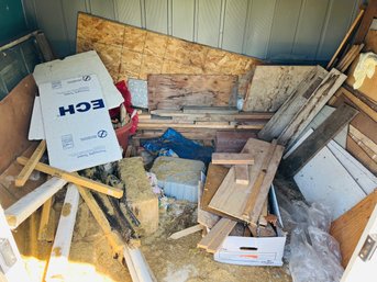 R00 Shed Full Of Assorted Wood Sizes, Old Wood Ping Pong Table