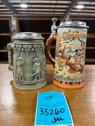 Two Made In West Germany Beer Steins