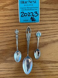Rm5 Collectors Spoons Seattle Worlds Fair 1962, Washington State    Two Marked Sterling