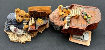 R5 BoydsBears And Friends The Bearstone Collection Chopsticks Bearthoven Figure And A Music Box Bear Piano