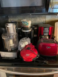 Cuisinart Food Processor, Toaster, Mr.coffee Maker, Keurig, And Blender