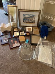 Variety Of Picture Frames, Small Framed Mirror 11in X 23in