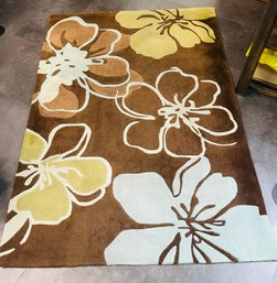 R2 Brown Toned Floral Rug