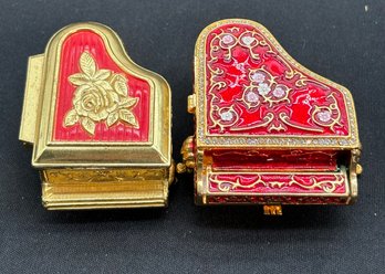 R5 Red Piano Jeweled Trinket Box By Rucinni And Vintage Piano Jewelry Trinket Box