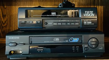 R7 Vintage VHS Players Tote Vision GS500 12V AC/DC Samsung VR5260