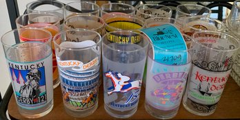R8 Vintage Assorted Collectible Kentucky Derby Glasses